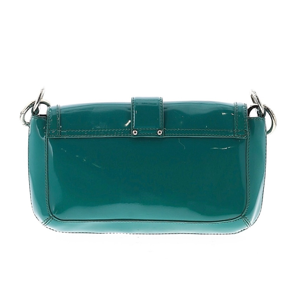 Ann Taylor Patent Teal Shoulder Bag with Buckle - Picture 2 of 15
